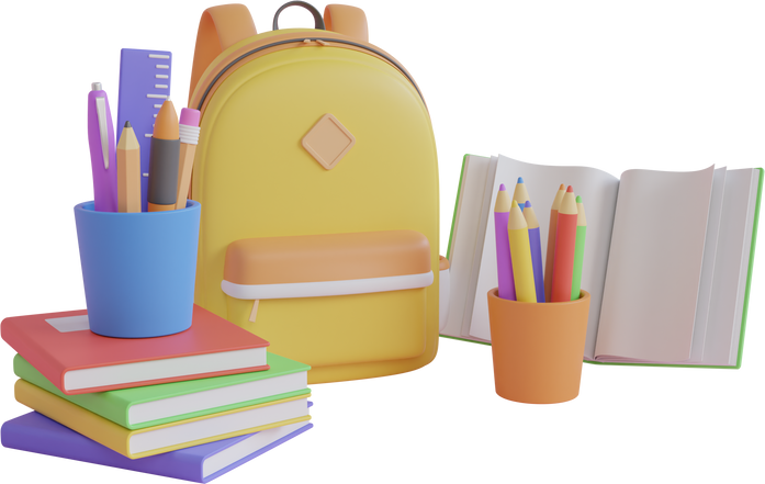 Back to School 3D Illustration